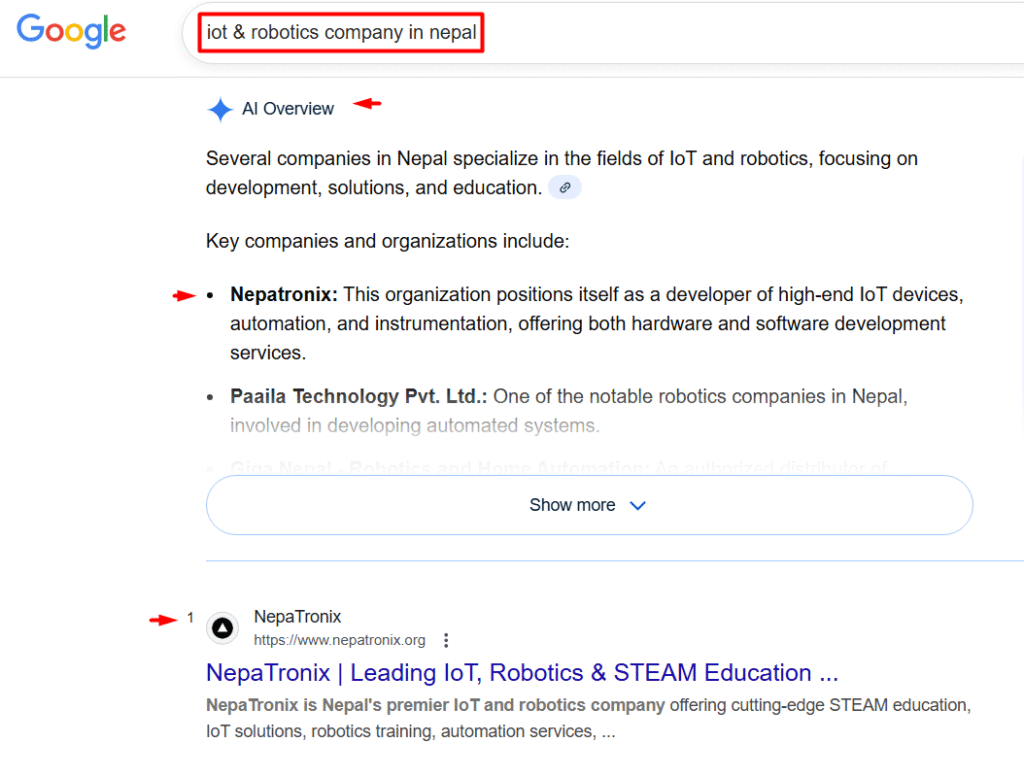 Ranked #1 On Search With AI Overview